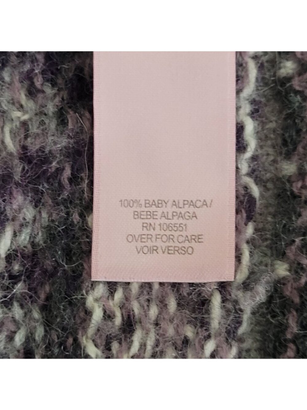 Calypso St. Barth Baby Alpaca Knit Cardigan Sweater Womens Size S Purple Gray - Picture 7 of 9